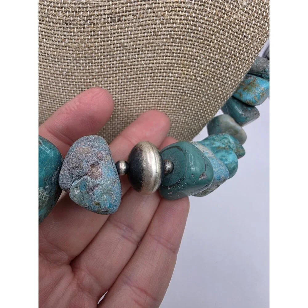 Huge Turquoise and Navajo Pearls Necklace 22